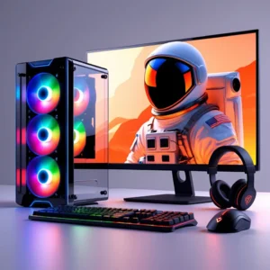 ASC UK Ryzen 5 4500 Gaming PC Bundle UK – 16GB RAM, 1TB + 256GB SSD, GT-730 2GB, Windows 11 – 6 Fan RGB Case