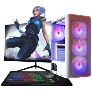 ASC Intel Core i7 GT1030 Gaming PC Bundle with White RGB Case