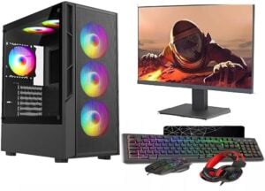 AMD Ryzen 5 5500 RTX 4060 Gaming PC Bundle with 22-inch monitor