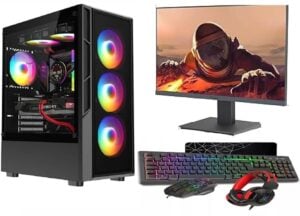 AMD Ryzen 5 5500 RTX 4060 Gaming PC Bundle with 22-inch monitor