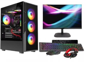 AMD Ryzen 5 5500 RTX 4060 Gaming PC Bundle with 22-inch monitor