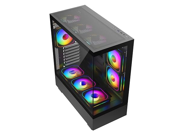 ASC Gaming PC Dual Bundle: AMD Ryzen 5 5500, 16GB RAM, 1TB SSD NVME, GT730 4GB Graphics, Windows 11, 2x22" Monitor, Black RGB 9 Fan Glass Gaming Case. 4 ASC Gaming PC Dual Bundle: AMD Ryzen 5 5500, 16GB RAM, 1TB SSD NVME, GT730 4GB Graphics, Windows 11, 2x22" Monitor, Black RGB 9 Fan Glass Gaming Case. - Image 4
