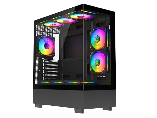 ASC Gaming PC Dual Bundle: AMD Ryzen 5 5500, 16GB RAM, 1TB+256GB SSD, RTX3050 6GB Graphics, 2x22" Monitor, Windows 11, Black RGB 9 Fan Glass Gaming Case 4 ASC Gaming PC Dual Bundle: AMD Ryzen 5 5500, 16GB RAM, 1TB+256GB SSD, RTX3050 6GB Graphics, 2x22" Monitor, Windows 11, Black RGB 9 Fan Glass Gaming Case - Image 4