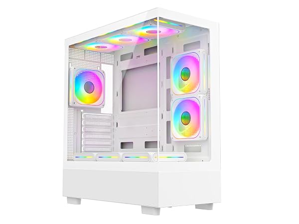 ASC Gaming PC Dual Bundle: AMD Ryzen 5 5500, 16GB RAM, 1TB+256GB SSD, RTX3050 6GB Graphics, 2x22" Monitor, Windows 11, White RGB 9 Fan Glass Gaming Case.. 4 ASC Gaming PC Dual Bundle: AMD Ryzen 5 5500, 16GB RAM, 1TB+256GB SSD, RTX3050 6GB Graphics, 2x22" Monitor, Windows 11, White RGB 9 Fan Glass Gaming Case.. - Image 4