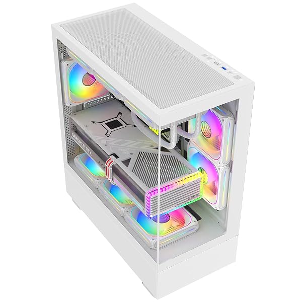 ASC Gaming PC Tower, AMD Ryzen 5 5500, 16GB RAM, 1TB+256GB SSD, GT1030 2GB Graphics, Windows 11, White RGB 9 Fan Glass Gaming Case.. 3 ASC Gaming PC Tower, AMD Ryzen 5 5500, 16GB RAM, 1TB+256GB SSD, GT1030 2GB Graphics, Windows 11, White RGB 9 Fan Glass Gaming Case.. - Image 3