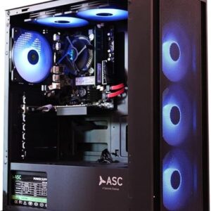 ASC Intel Core i5 Gaming Tower • GT730 2GB Graphics Card • 8GB RAM • 128GB SSD+500GB HDD • 500W 80+ PSU • Black 6 Fan RGB Gaming Case • WIFI • Windows 11