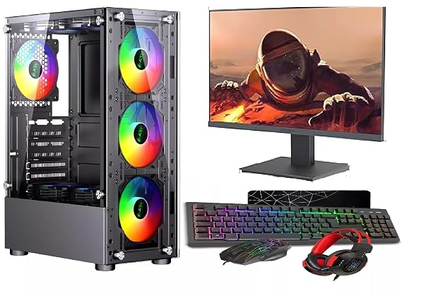 ASC Intel Core i7 Gaming Bundle • GT730 2GB Graphics Card • 16GB RAM • 256GB SSD+1TB HDD • 500W 80+ PSU • Black 6 Fan RGB Gaming Case • WIFI • Windows 11 • 22" Monitor Bundle 1 ASC Intel Core i7 Gaming Bundle • GT730 2GB Graphics Card • 16GB RAM • 256GB SSD+1TB HDD • 500W 80+ PSU • Black 6 Fan RGB Gaming Case • WIFI • Windows 11 • 22" Monitor Bundle
