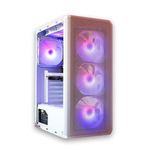 ASC Intel Core i7 Gaming Tower • GT1030 2GB Graphics Card • 16GB RAM • 128GB SSD+500GB HDD • 500W 80+ PSU • White 6 Fan RGB Gaming Case • WIFI • Windows 11
