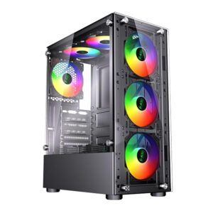 ASC Intel Core i7 Gaming Tower • GT1030 2GB Graphics Card • 8GB RAM • 128GB SSD+500GB HDD • 500W 80+ PSU • Black 6 Fan RGB Gaming Case • WIFI • Windows 11