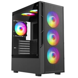ASC Intel Core i7 Gaming Tower • GT730 2GB Graphics Card • 16GB RAM • 512GB SSD+1TB HDD • 500W 80+ PSU • Black 6 Fan RGB Gaming Case • WIFI • Windows 11