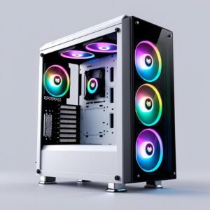 ASC Intel Core i7 Gaming Tower • GT730 2GB Graphics Card • 8GB RAM • 128GB SSD+500GB HDD • 500W 80+ PSU • White 6 Fan RGB Gaming Case • WIFI • Windows 11