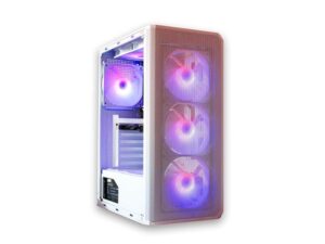 ASC Intel Core i7 Gaming Tower • GT730 2GB Graphics Card • 8GB RAM • 128GB SSD+500GB HDD • 500W 80+ PSU • White 6 Fan RGB Gaming Case • WIFI • Windows 11