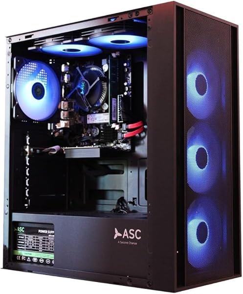 ASC TECHNOLOGY Gaming PC Tower | Intel Core i7-3770 3.90GHz | 16GB RAM | Nvidia GT730 2GB | 256GB SSD+1TB HDD | 550W 80+ PSU | Black 6 Fan RGB Case | WiFi | Windows 11 pro | 1 Year Warranty 1 ASC TECHNOLOGY Gaming PC Tower | Intel Core i7-3770 3.90GHz | 16GB RAM | Nvidia GT730 2GB | 256GB SSD+1TB HDD | 550W 80+ PSU | Black 6 Fan RGB Case | WiFi | Windows 11 pro | 1 Year Warranty