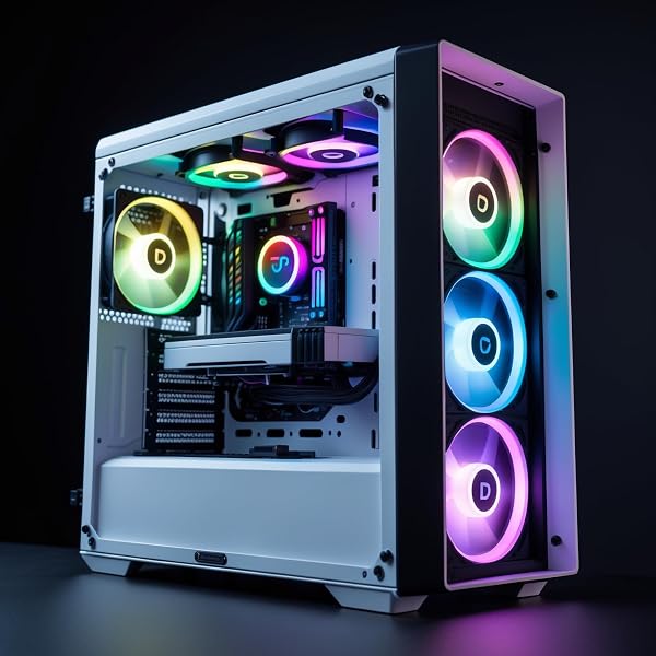 ASC TECHNOLOGY Gaming PC Tower, i7-3770 3.90GHz, 16GB RAM, GT 730 2GB, 256GB SSD + 1TB HDD, 500W 80+ PSU, White 6 Fan RGB Case, WiFi, Windows 11 – High Performance Gaming Setup 3 ASC TECHNOLOGY Gaming PC Tower, i7-3770 3.90GHz, 16GB RAM, GT 730 2GB, 256GB SSD + 1TB HDD, 500W 80+ PSU, White 6 Fan RGB Case, WiFi, Windows 11 – High Performance Gaming Setup - Image 3