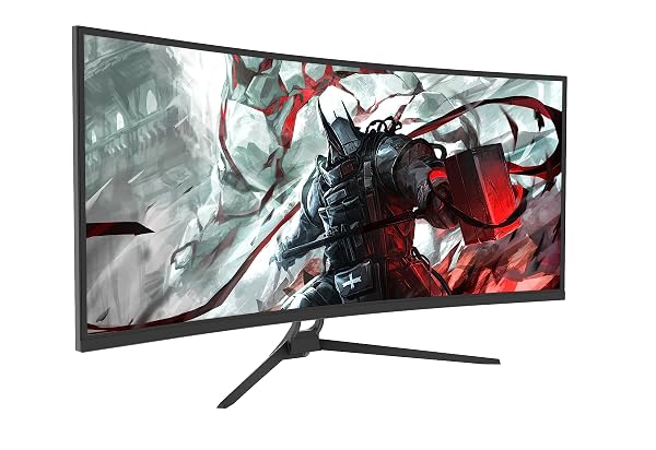 Asc 34" Curved Ultra-Thin Bezel Gaming Monitor – WQHD VA 3440 * 1440, 21:9 Ratio, 165Hz (DP) 144Hz (HDMI), 1ms MPRT, 2 x HDMI, 2 x DP, Low Blue Light Mode, VESA Mountable, Built in Speakers. 1 Asc 34" Curved Ultra-Thin Bezel Gaming Monitor – WQHD VA 3440 * 1440, 21:9 Ratio, 165Hz (DP) 144Hz (HDMI), 1ms MPRT, 2 x HDMI, 2 x DP, Low Blue Light Mode, VESA Mountable, Built in Speakers.