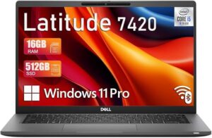 Dell Latitude 7420 Business Laptop, 14-Inch FHD (1920x1080), Intel Core i5-1135G7, 16GB RAM, 512GB SSD, US QWERTY Keyboard, Windows 11 Pro (Renewed)
