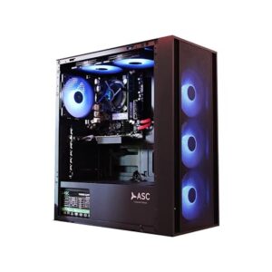 Intel Core i7 Gaming Tower • RTX3050 6GB Graphics Card • 16GB RAM • 256GB SSD+1TB HDD • 500W 80+ PSU • Black 6 Fan RGB Gaming Case • WIFI • Windows 11