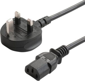 UK POWER CABLE 3PIN 1.8 M - BLACK - Monitors, Gaming PC's, TV